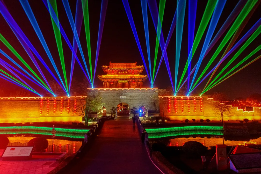 台儿庄|古城|夜景_新浪新闻