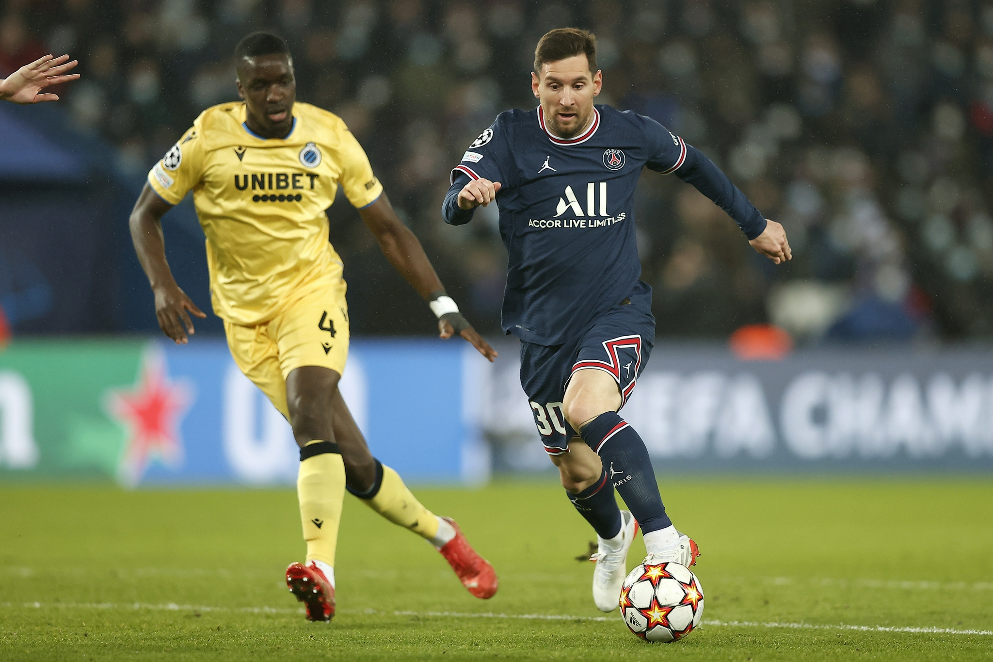 足球欧冠联赛巴黎圣日耳曼胜布鲁日