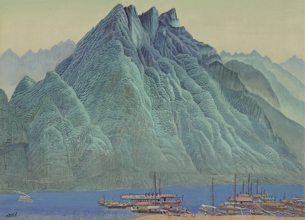 《夔门》 &nbsp;祝大年 &nbsp; 1973年 &nbsp; 工笔重彩 &nbsp; 111