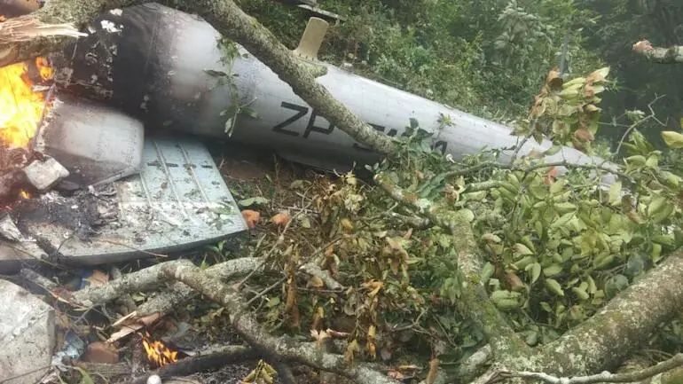 突发：印度国防参谋长座机坠毁 现场画面曝光