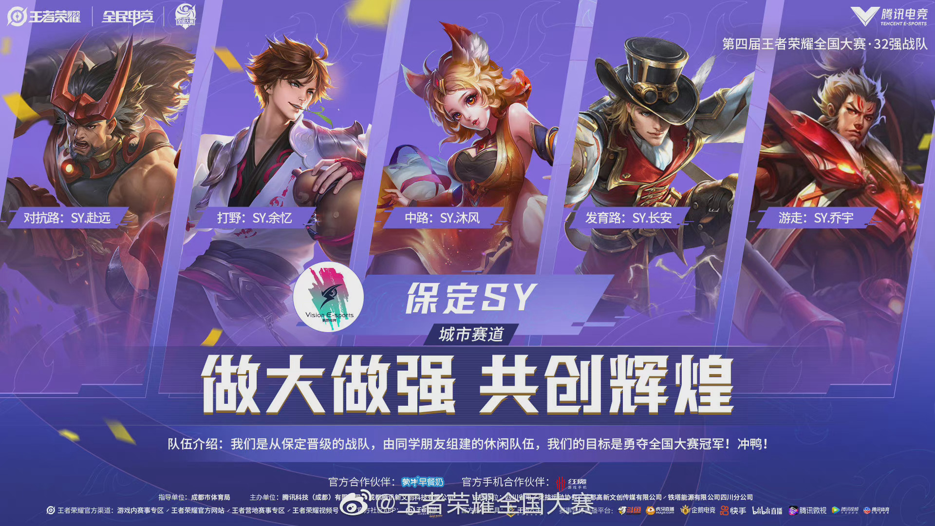 王者荣耀全国大赛 决赛阶段小组赛32强出征海报part2|王者荣耀|小组赛