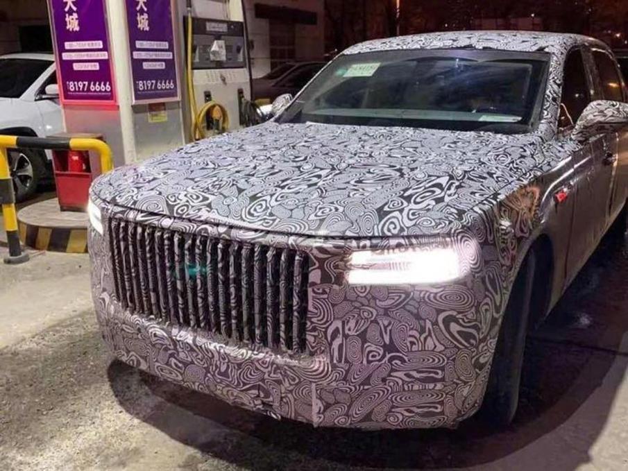 全新红旗l5谍照曝光对开门设计v8发动机动力超宝马奥迪