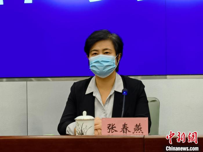 图为廊坊市政府副市长张春燕做主题发布. 宋敏涛 摄