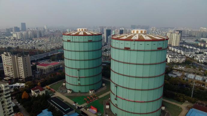 上海两大巨型"煤气包"开拆,曾是亚洲规模最大的干式气柜