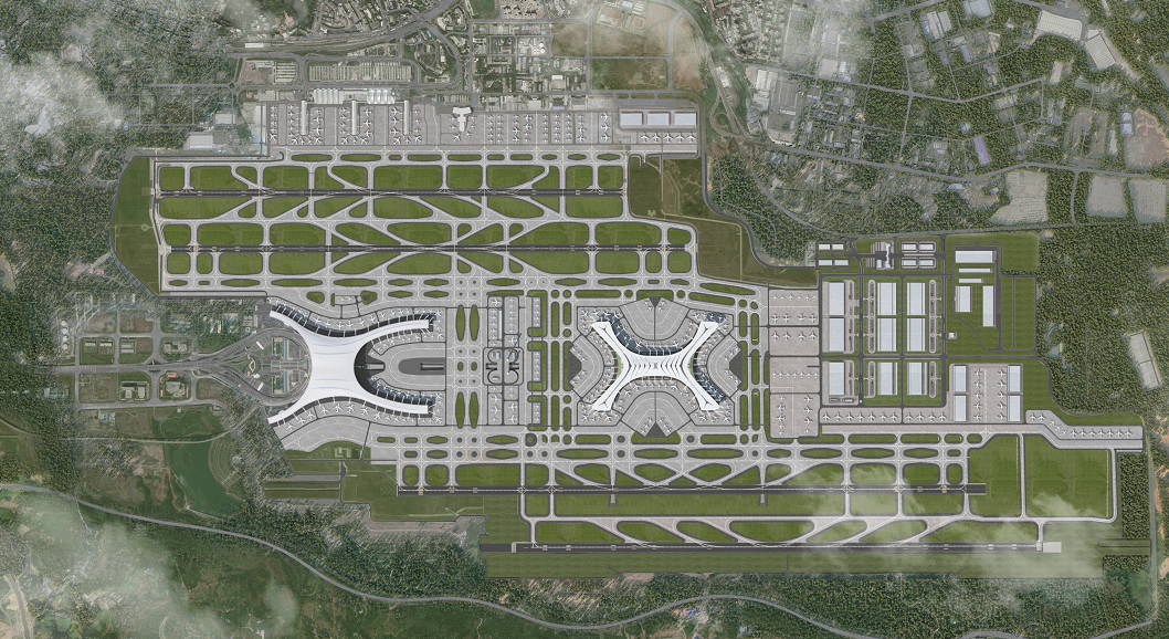 重庆江北国际机场总体规划平面图 重庆机场集团供图