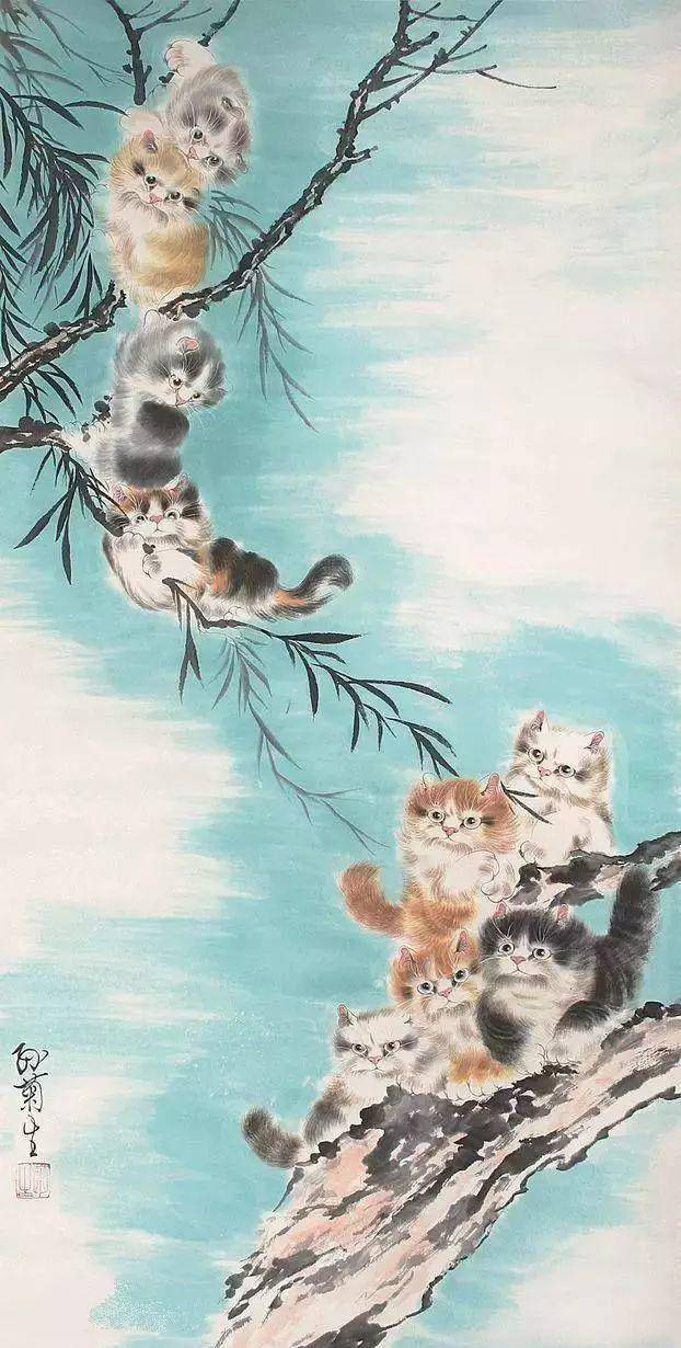 鉴赏丨看四大国画名家笔下的猫各显神通