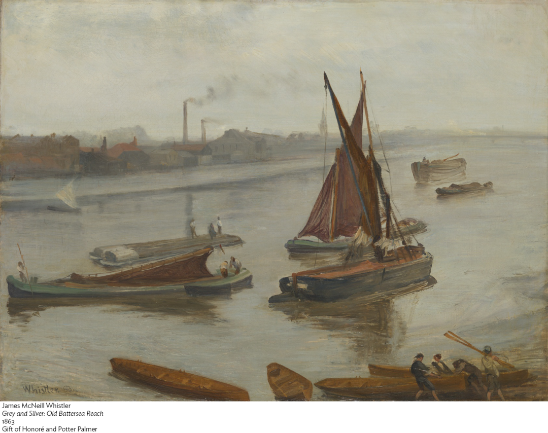 克劳德·莫奈,《滑铁卢大桥,灰色天气》,芝加哥艺术博物馆藏