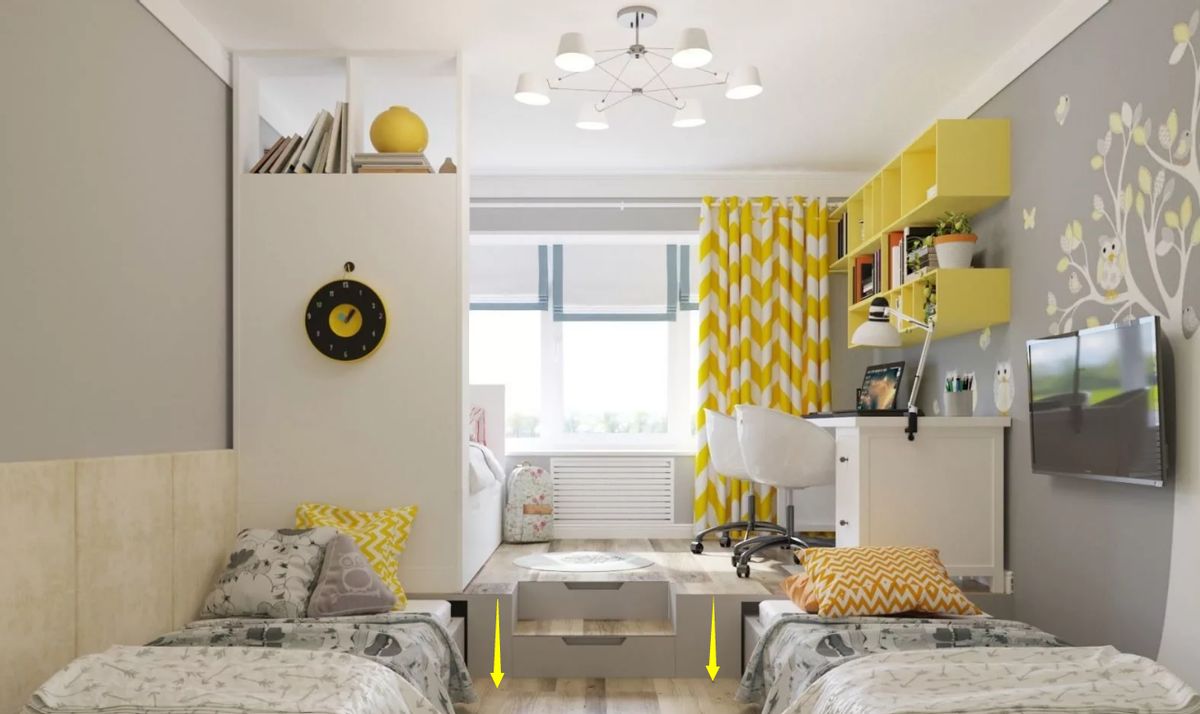 跟专业人士学了7种双人儿童房布局,不用请设计师,自己照着装|儿童房