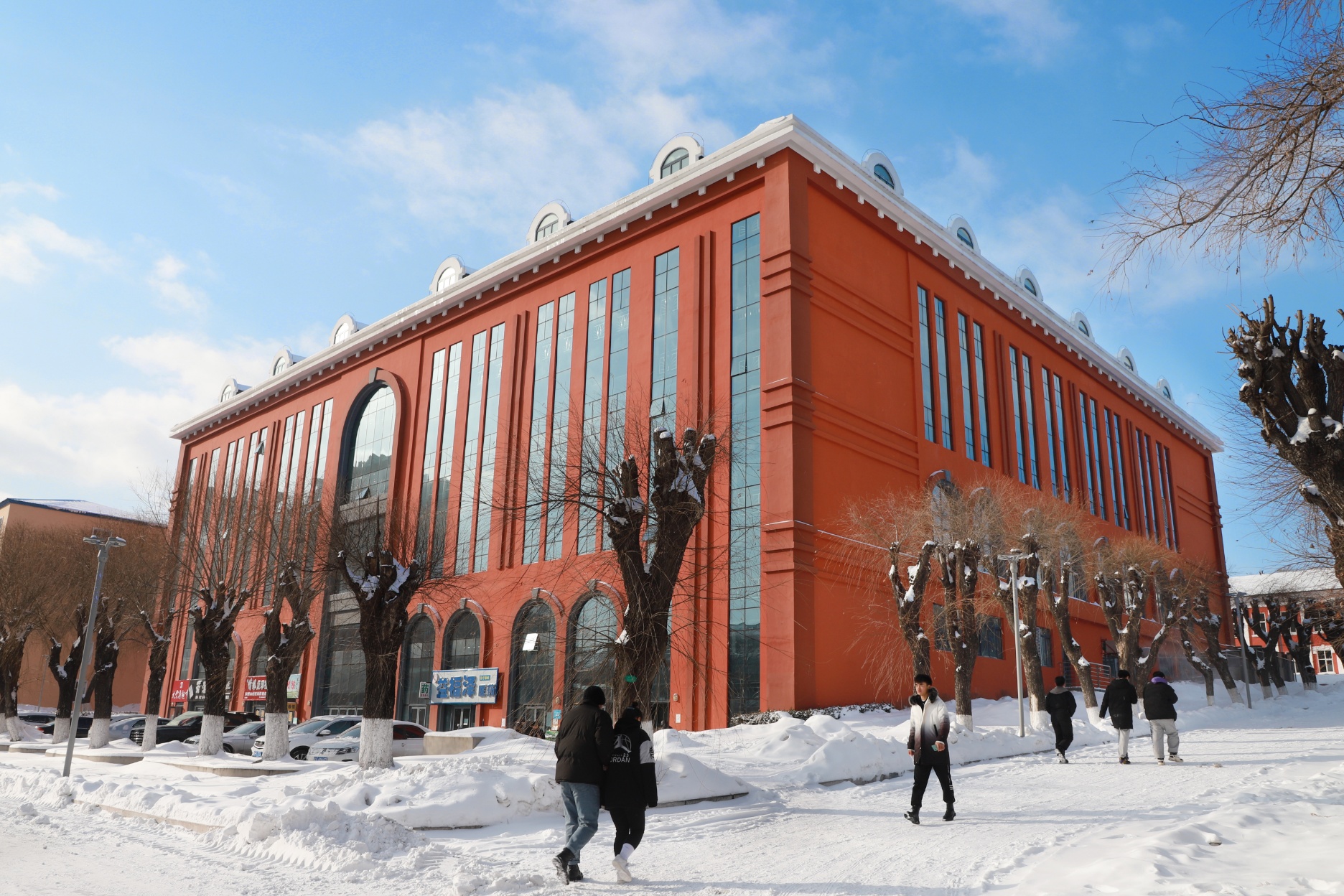 雪落象牙塔黑龙江工业学院瑞雪已至冬意正浓