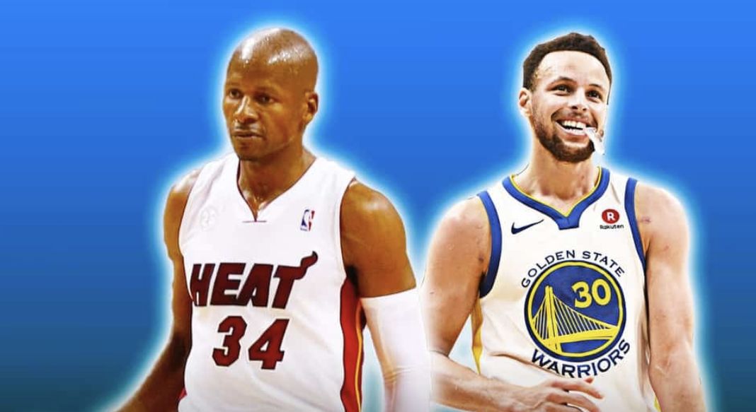 库里打破雷阿伦三分纪录却只用了他60场次14日nba老鹰vs火箭