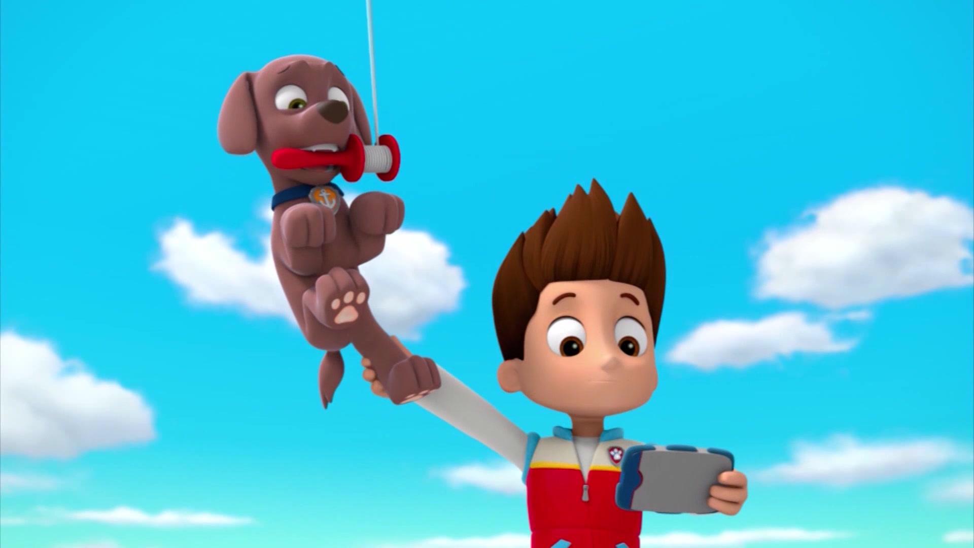 汪汪队立大功2太厉害了莱德用汪汪队放风筝飞得又高又远