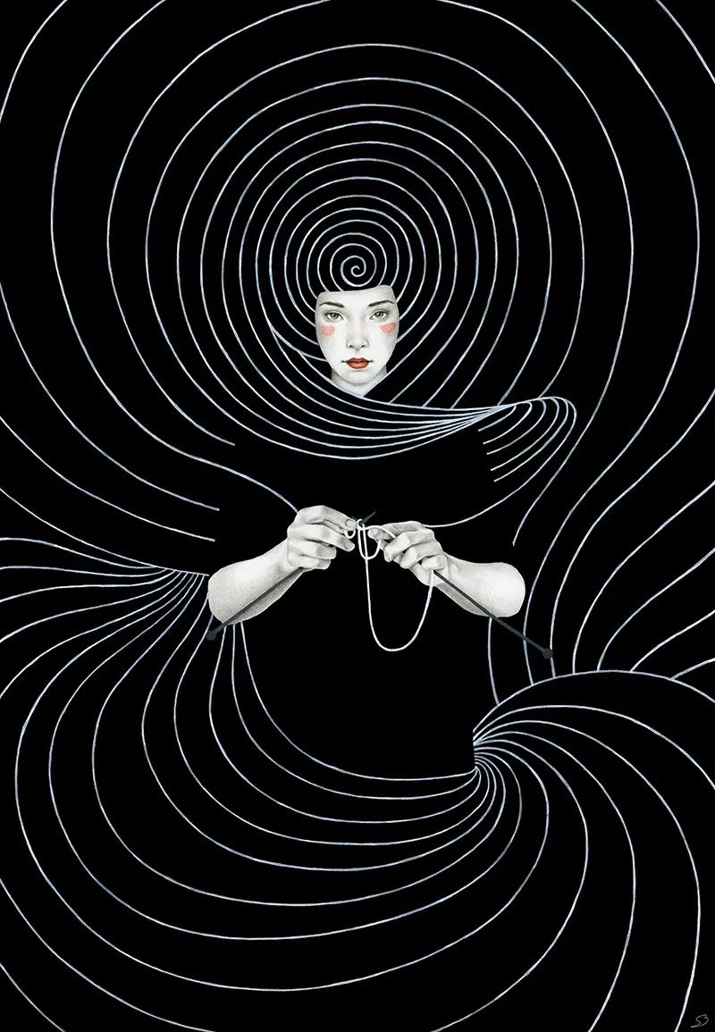 催眠系绘画,谁看谁晕,不信来挑战一下|索菲亚|绘画|画作_新浪新闻