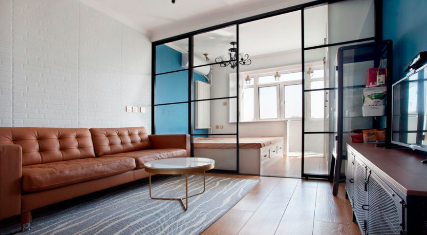 小户型改造中的模板用玻璃隔断解决困扰房屋再小都不是难题