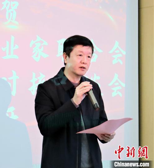 图为宁德市企业与企业家联合会执行副会长陈幸致辞。吴允杰 摄