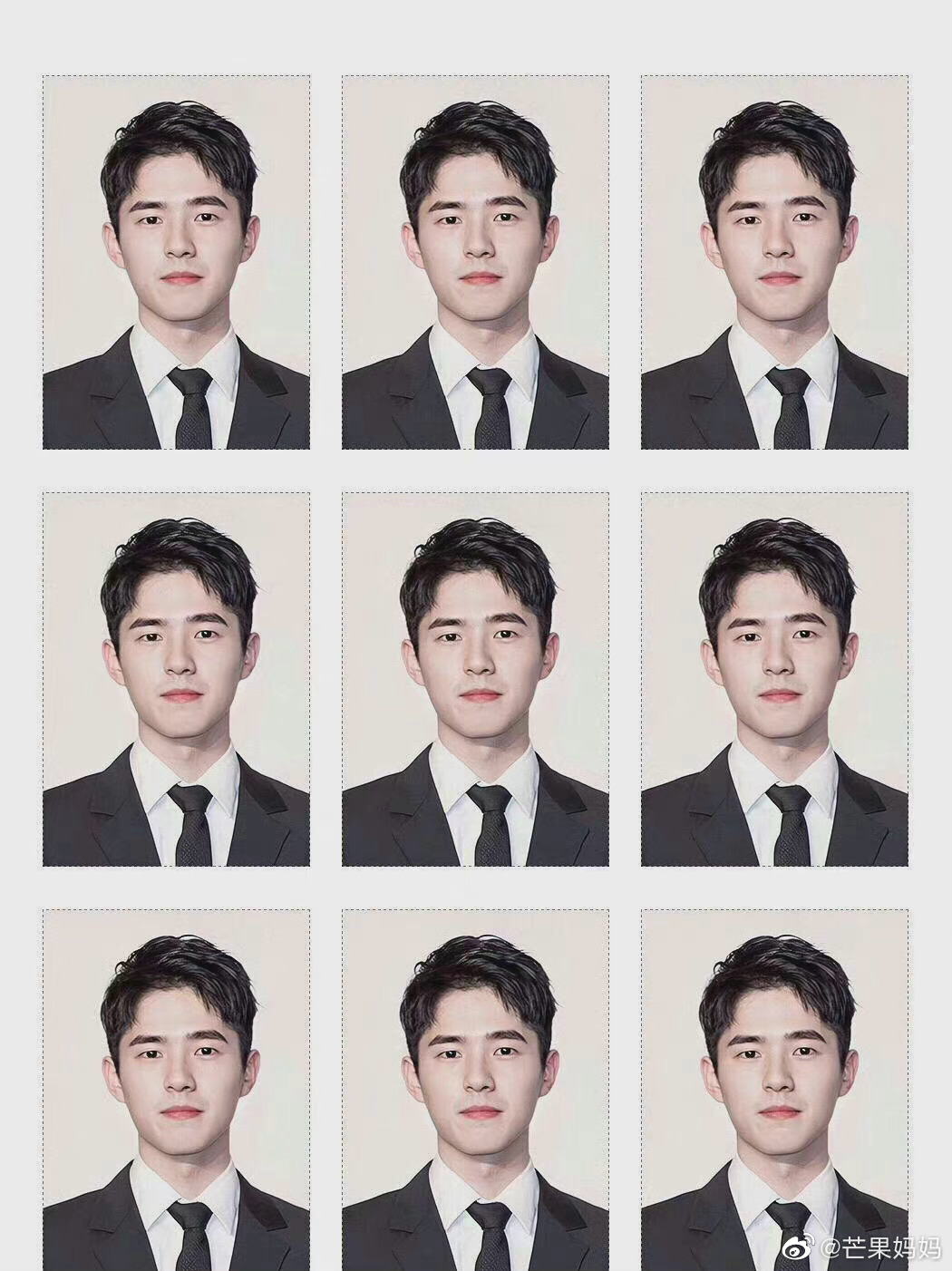 刘昊然证件照好正啊