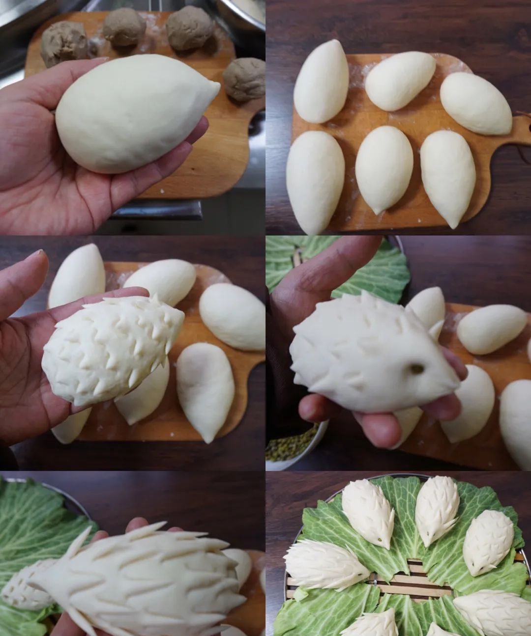 胖嘟嘟的绿豆饼和可爱的小刺猬包子
