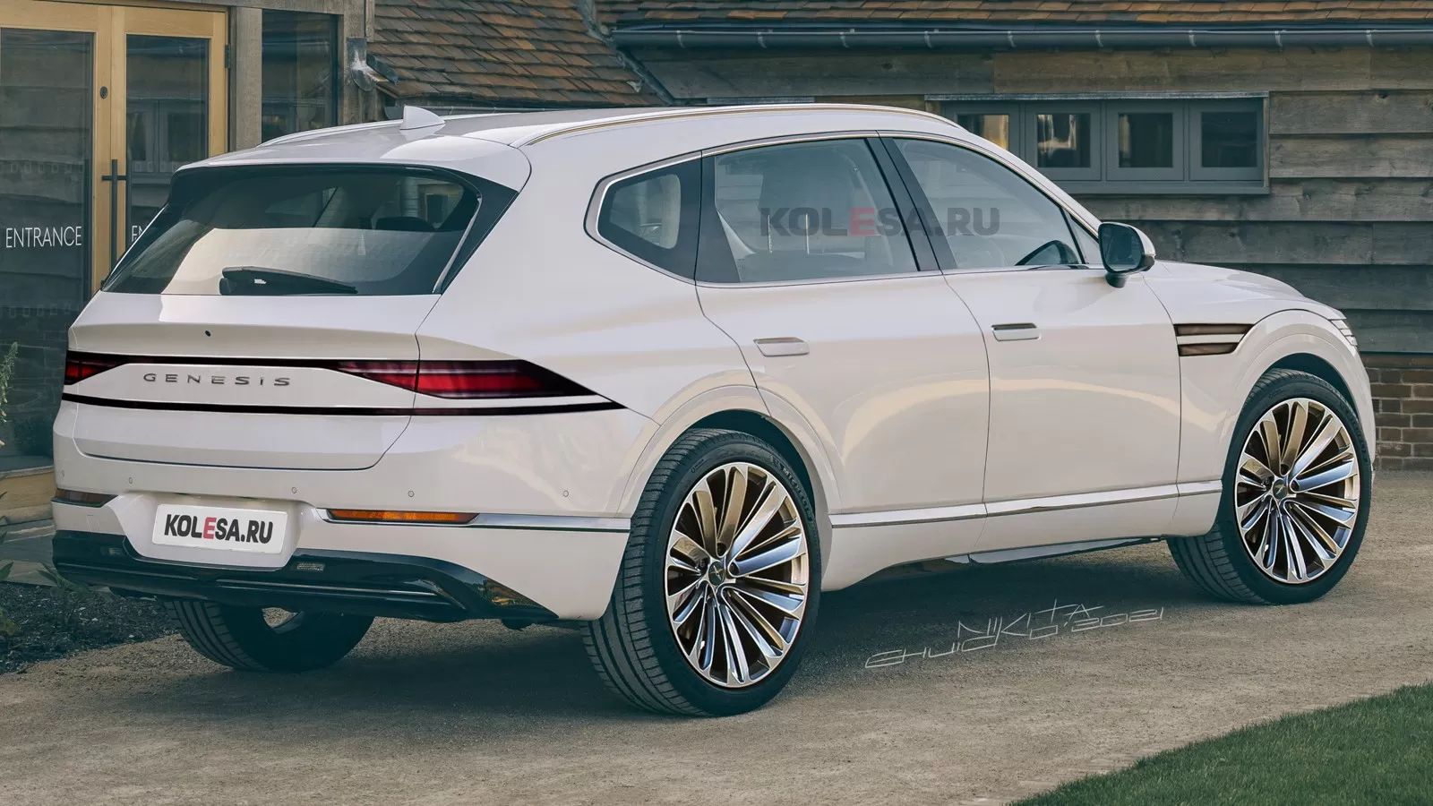 2023年亮相 捷尼赛思电动SUV GV90渲染图发布