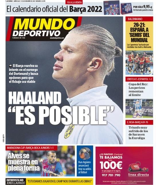 西甲今日头版：阿圭罗将在今天宣布退役 阿尔维斯给年轻球员上课休闲区蓝鸢梦想 - Www.slyday.coM