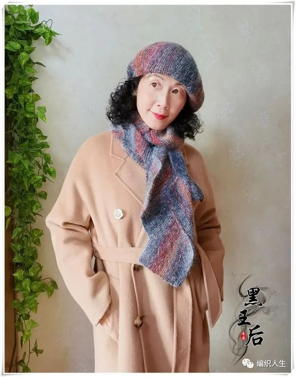 冬日必备染冬简洁的下针演绎段染帽子围巾有编织说明