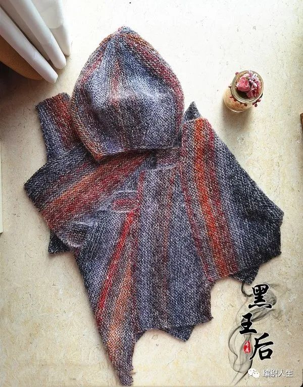 冬日必备染冬简洁的下针演绎段染帽子围巾有编织说明