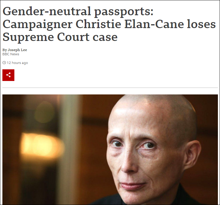 英国最高法院：生活中性别自己定 但护照不搞中性