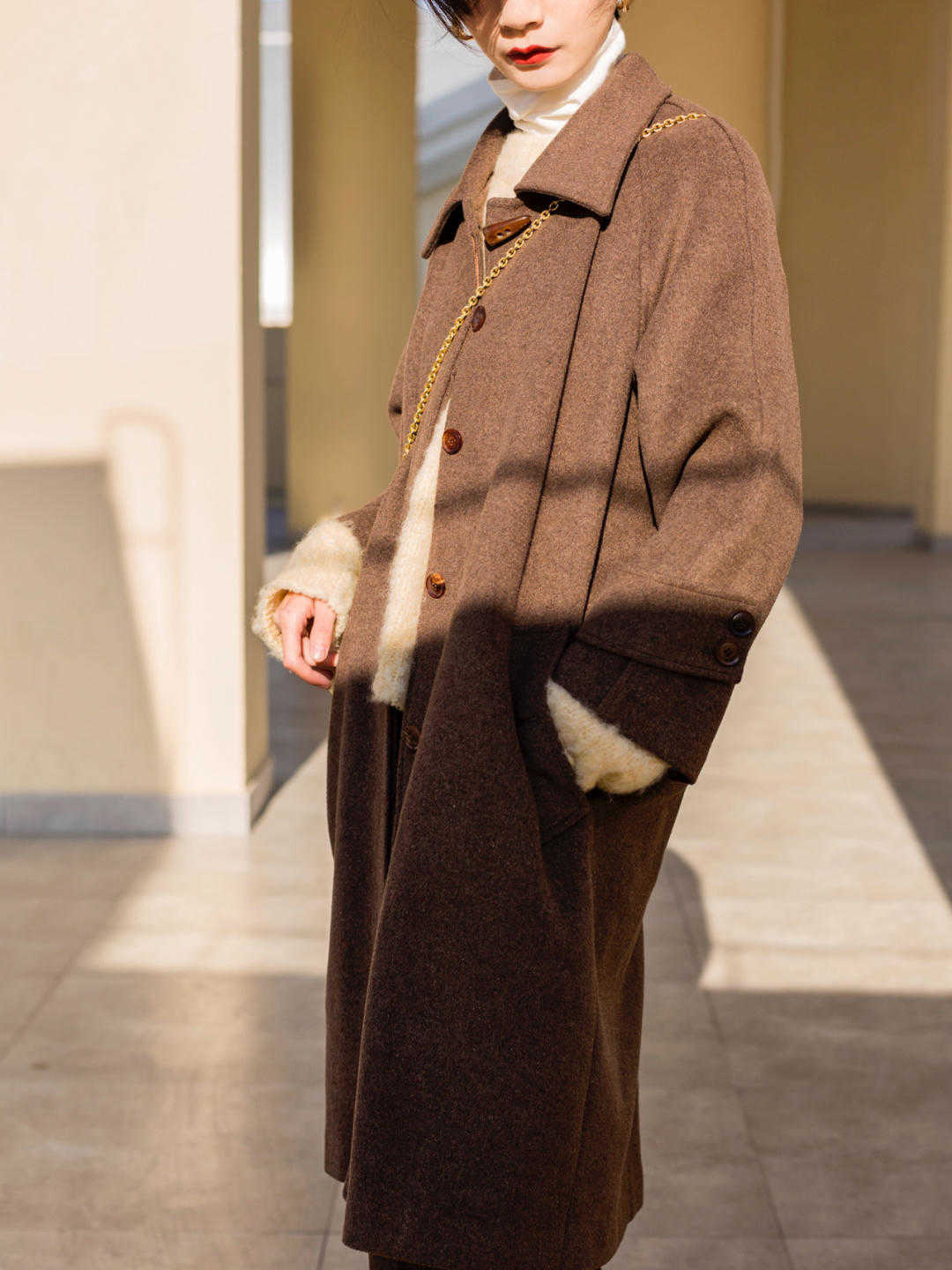 大地色大衣才是冬季的王者单品成熟稳重又百搭谁穿谁美