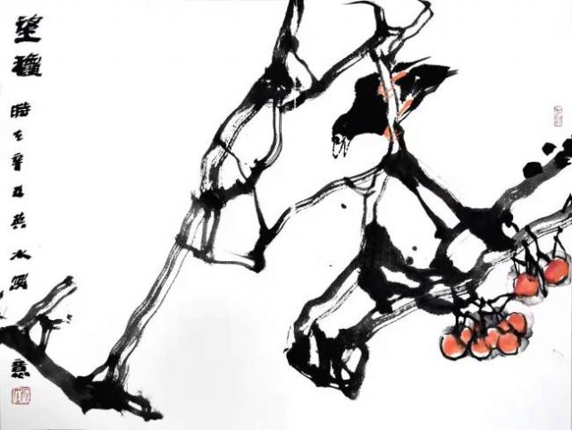 紫云飘香写清韵同门共叙花鸟情著名画家赵英水郭执铨走进文化视界