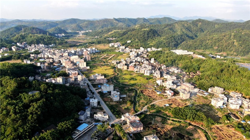 南渡镇盘古村俯瞰图(央广网发 莫恭明摄)