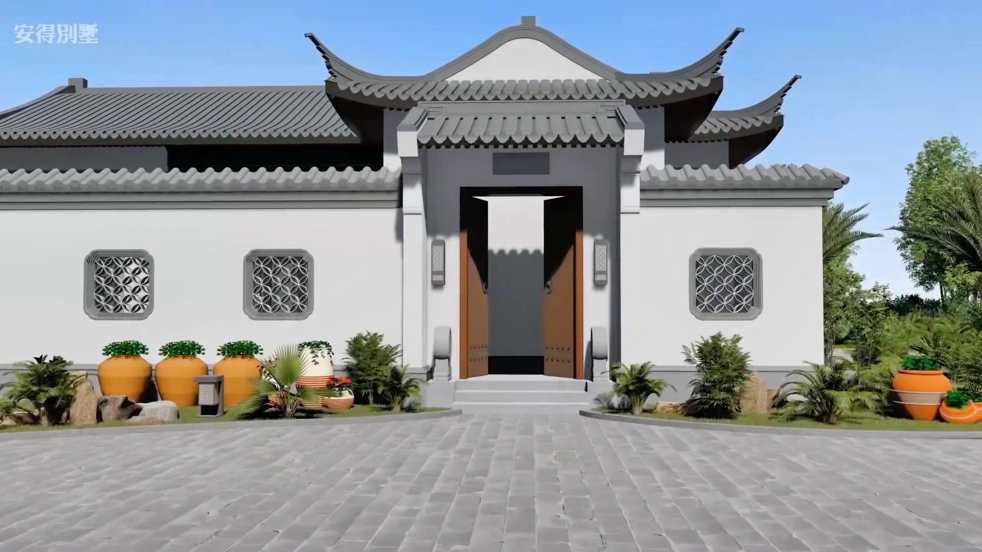 中式小院别墅设计自建房设计四合院设计
