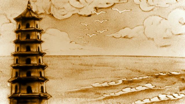 沙画大师演绎范仲淹与东台盐文化