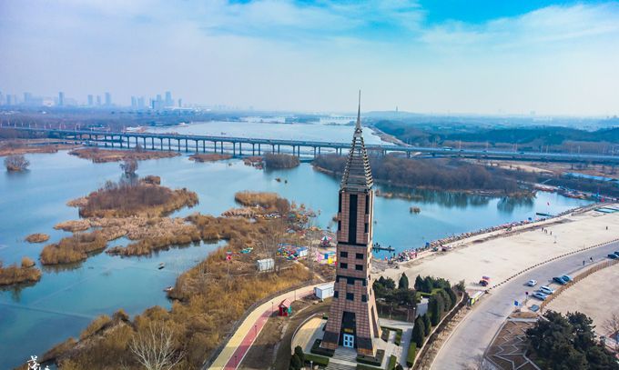 石家庄滹沱河湿地公园被誉为城市的母亲河是休闲的好去处