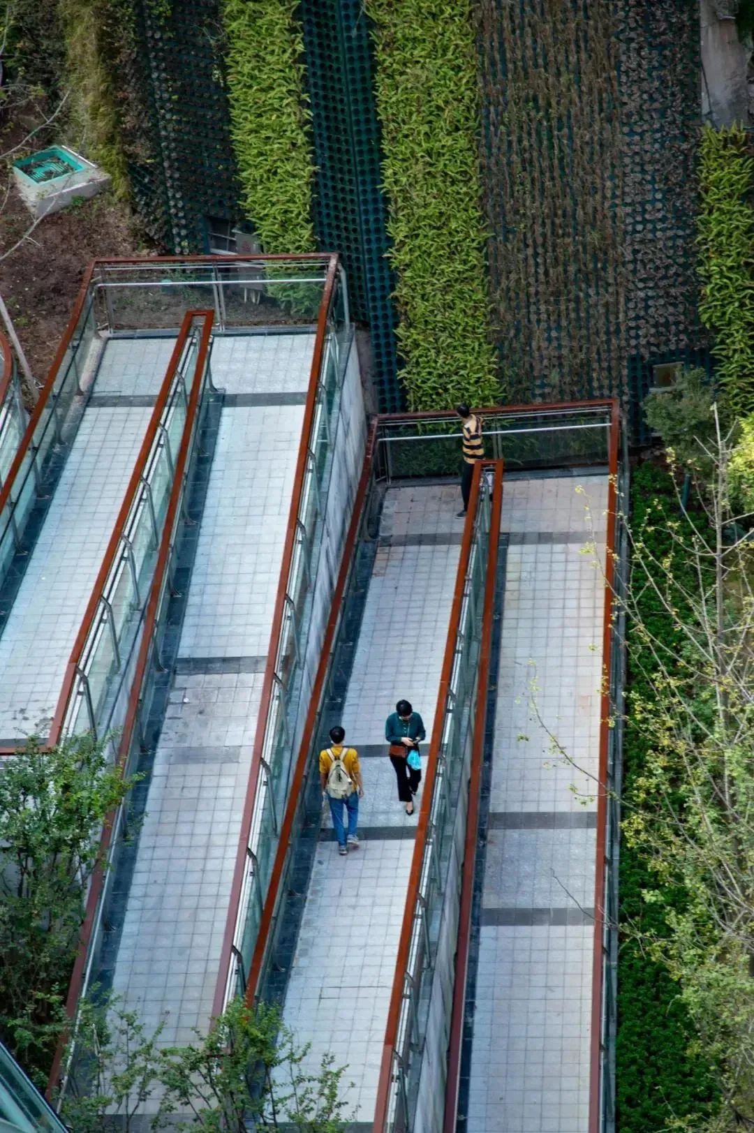 步道采用无障碍坡道