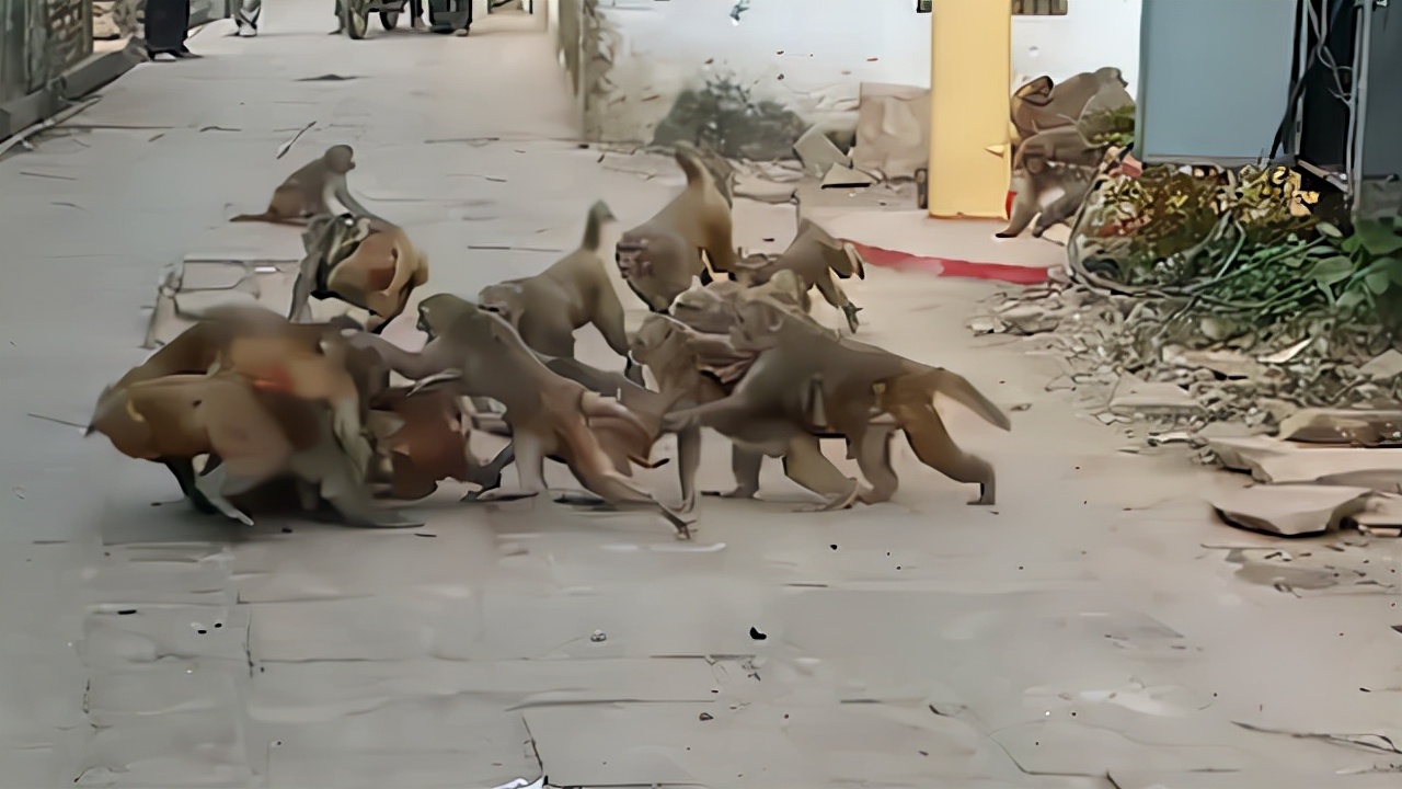 前几天仇杀250只狗的猴群两只被捕猴子还能多有人情味