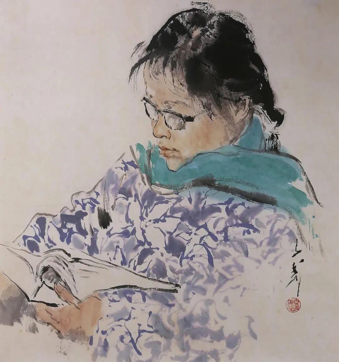 女学生 69×69cm女青年  43×69cm 1978年老干部 55×46cm老武术家120