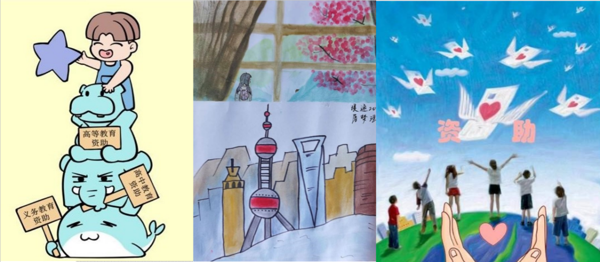 同学以资助政策的成效,资助育人的典型事迹,对资助政策的见解等为主题