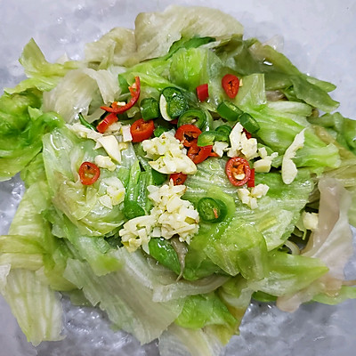 虾皮炝拌圆生菜|味好美|圆生菜|虾皮_新浪新闻