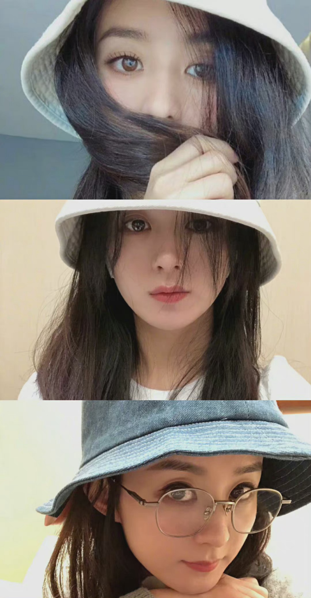 赵丽颖冬至福利送达渔夫帽颖宝