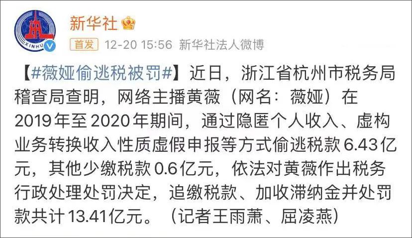 薇娅被罚13亿遭全网封杀：赚那么多钱，为什么还要铤而走险？休闲区蓝鸢梦想 - Www.slyday.coM