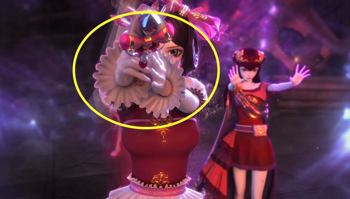 叶罗丽中拿法杖的手势孔雀的动作很标准菲灵的像在发射炮弹