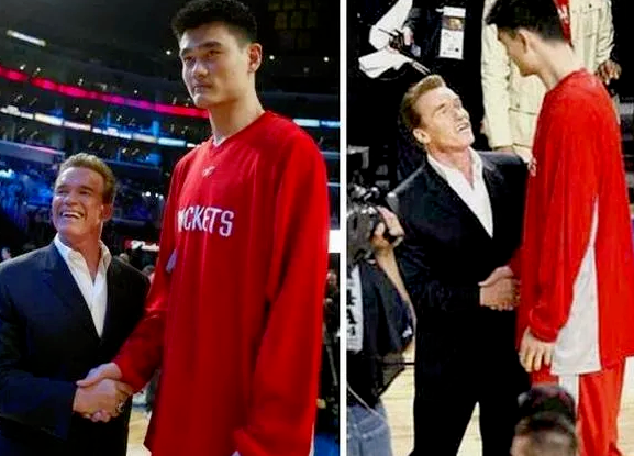 姚明让奥尼尔都显娇小，那在我们面前又是啥样 8张照片给你答案休闲区蓝鸢梦想 - Www.slyday.coM