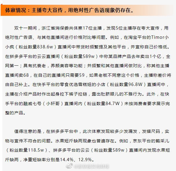 直播带货哪些坑？近三成主播四成商品涉违规休闲区蓝鸢梦想 - Www.slyday.coM