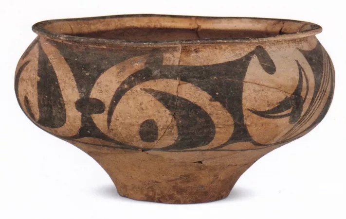 庙底沟遗址出土的彩陶.