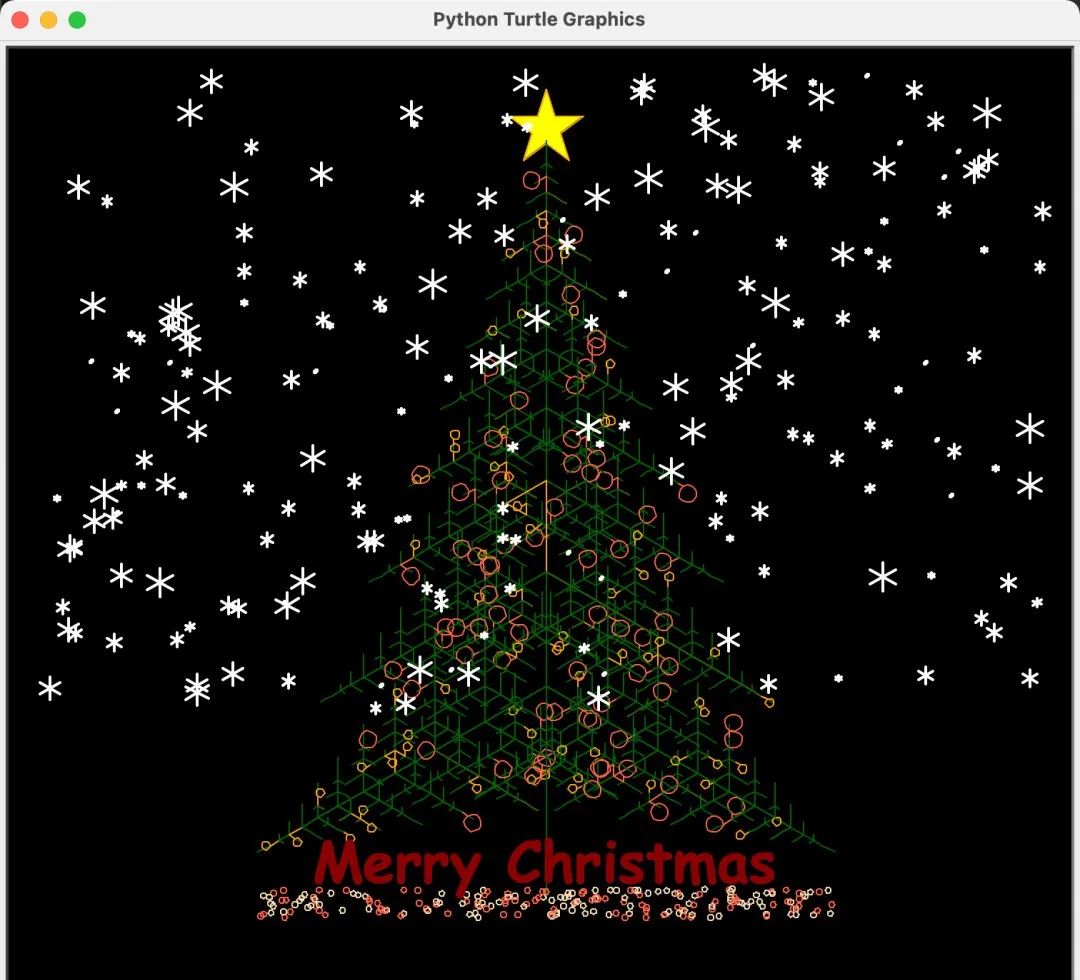 用python画圣诞树的n种玩法
