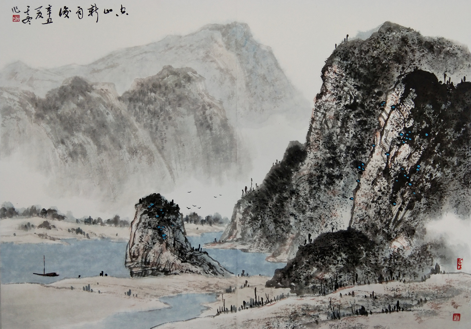 作品欣赏走过山重水复就会柳暗花明画家于冬作品欣赏