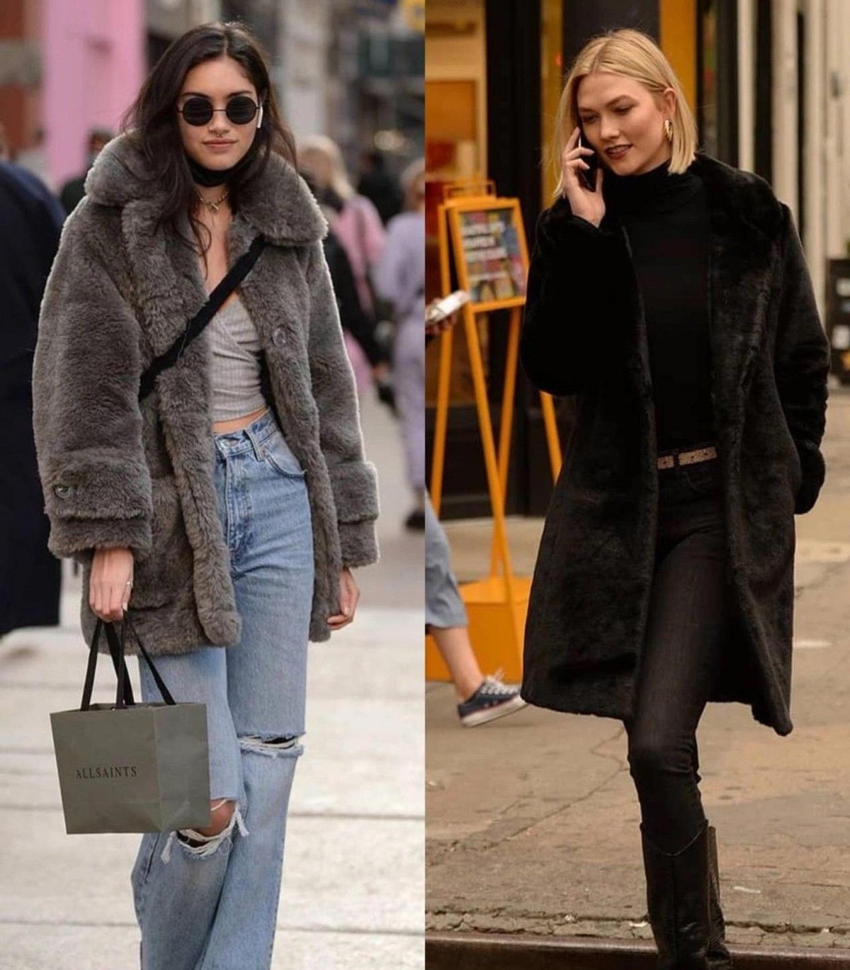 纽约街头素人穿搭分享他们也在穿皮草搭配方法随意还高级