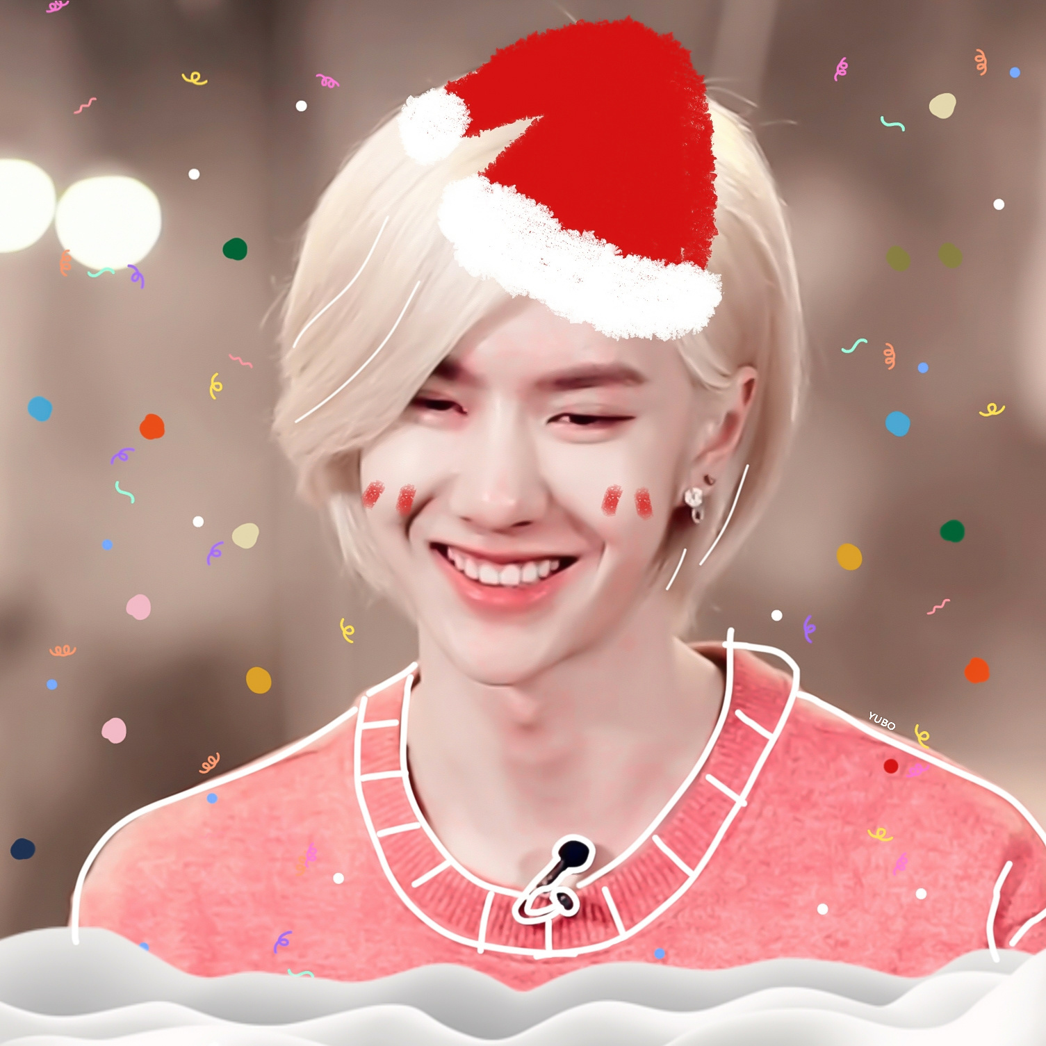 王一博圣诞头像可可爱爱头像也有了过圣诞