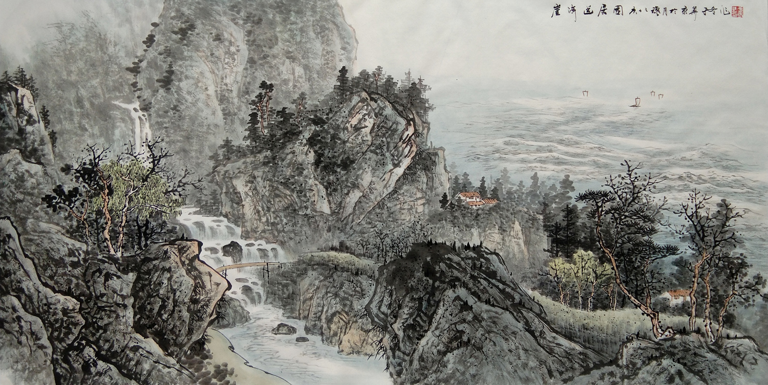 作品欣赏走过山重水复就会柳暗花明画家于冬作品欣赏