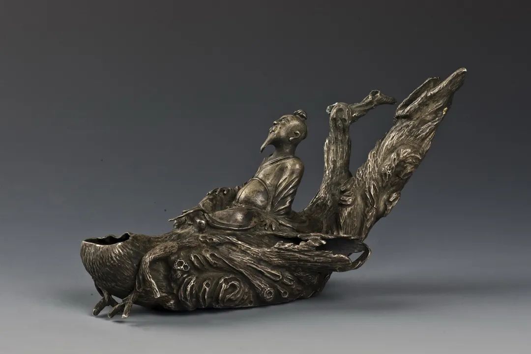 "朱碧山"银槎杯&nbsp;元 吴文化博物馆藏