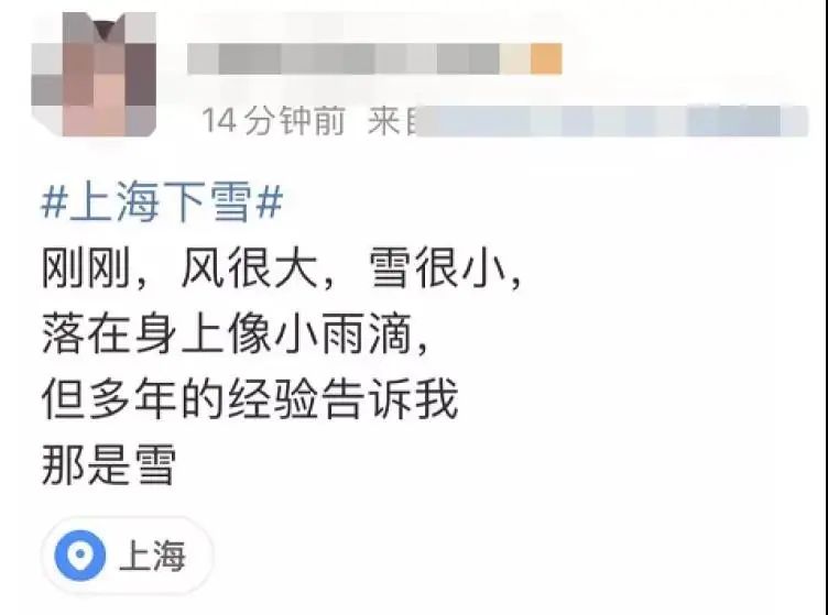 上海真的下雪了！要放大镜找的那种...进来看今日上海雪景有多夸张休闲区蓝鸢梦想 - Www.slyday.coM