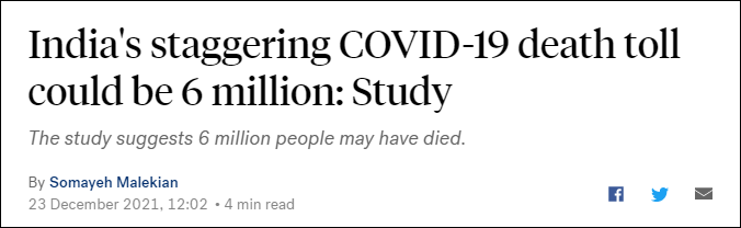 美媒：印度疫情死亡人数超600万，比官方数据高12倍休闲区蓝鸢梦想 - Www.slyday.coM